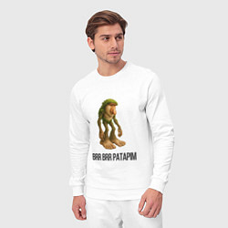 Костюм хлопковый мужской Brr Brr Patapim Brainrot, цвет: белый — фото 2
