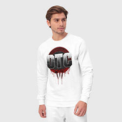 Костюм хлопковый мужской Roman Reigns otc wwe logo, цвет: белый — фото 2