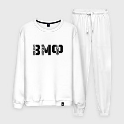 Костюм хлопковый мужской ВМФ - трафаретный стиль, цвет: белый