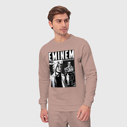 Костюм хлопковый мужской Eminem y2k, цвет: пыльно-розовый — фото 2