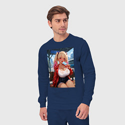 Костюм хлопковый мужской Sexy гяру с мороженным - аниме, цвет: тёмно-синий — фото 2