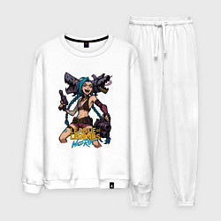 Костюм хлопковый мужской Джинкс League of Legends, цвет: белый