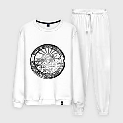 Костюм хлопковый мужской Путешествие Небраска, цвет: белый