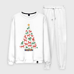 Костюм хлопковый мужской Новый год 2026, цвет: белый