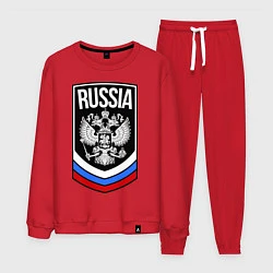 Костюм хлопковый мужской Russia, цвет: красный