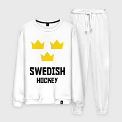 Костюм хлопковый мужской Swedish Hockey, цвет: белый