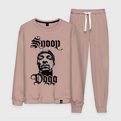 Костюм хлопковый мужской Snoop Dogg Face, цвет: пыльно-розовый