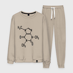 Костюм хлопковый мужской Кофеин формула, цвет: миндальный