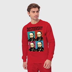 Костюм хлопковый мужской Dostoevsky, цвет: красный — фото 2