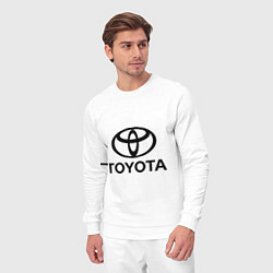 Костюм хлопковый мужской Toyota Logo, цвет: белый — фото 2