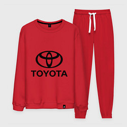 Костюм хлопковый мужской Toyota Logo, цвет: красный