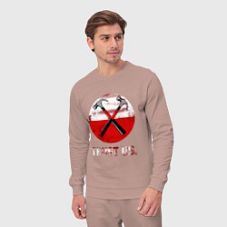 Костюм хлопковый мужской Pink Floyd: Trust us, цвет: пыльно-розовый — фото 2