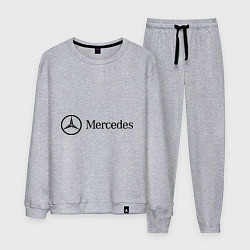 Костюм хлопковый мужской Mercedes Logo, цвет: меланж