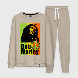 Костюм хлопковый мужской Bob Marley: Jamaica, цвет: миндальный