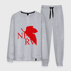 Костюм хлопковый мужской Евангелион NERV, цвет: меланж