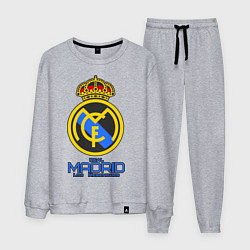 Костюм хлопковый мужской Real Madrid, цвет: меланж