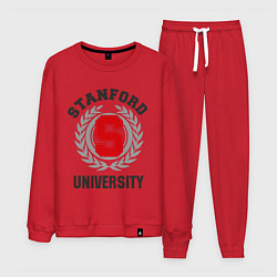 Костюм хлопковый мужской Stanford University, цвет: красный