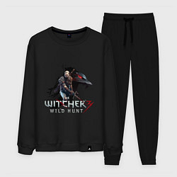 Костюм хлопковый мужской The Witcher 3, цвет: черный