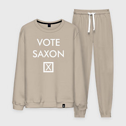 Костюм хлопковый мужской Vote Saxon, цвет: миндальный