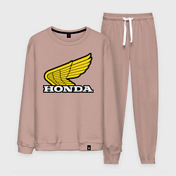 Костюм хлопковый мужской Honda, цвет: пыльно-розовый