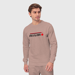 Костюм хлопковый мужской Nismo, цвет: пыльно-розовый — фото 2