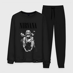 Костюм хлопковый мужской Nirvana Group, цвет: черный