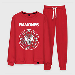 Костюм хлопковый мужской Ramones, цвет: красный