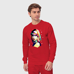 Костюм хлопковый мужской Taylor Swift Art, цвет: красный — фото 2
