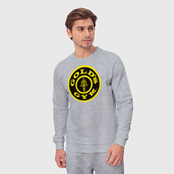 Костюм хлопковый мужской Gold's Gym, цвет: меланж — фото 2