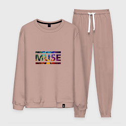 Костюм хлопковый мужской Muse Colour, цвет: пыльно-розовый
