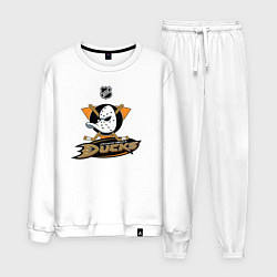 Костюм хлопковый мужской NHL: Anaheim Ducks, цвет: белый