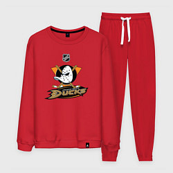 Костюм хлопковый мужской NHL: Anaheim Ducks, цвет: красный