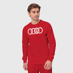 Костюм хлопковый мужской AUDI VW, цвет: красный — фото 2
