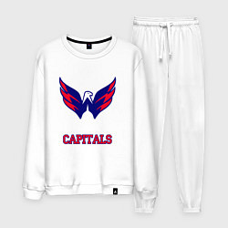 Костюм хлопковый мужской Washington Capitals, цвет: белый