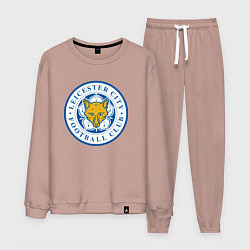 Костюм хлопковый мужской Leicester City FC, цвет: пыльно-розовый