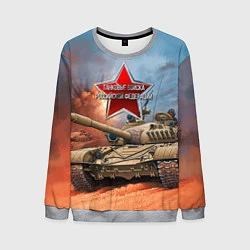 Свитшот мужской Танковые войска РФ, цвет: 3D-меланж