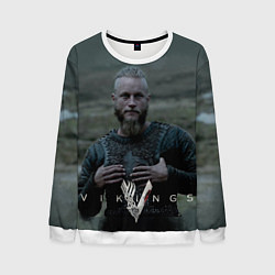 Свитшот мужской Vikings: Ragnarr Lodbrok, цвет: 3D-белый