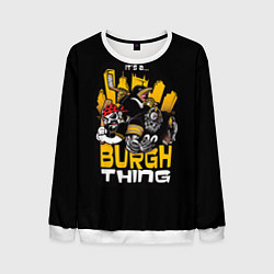 Свитшот мужской Burgh Thing, цвет: 3D-белый