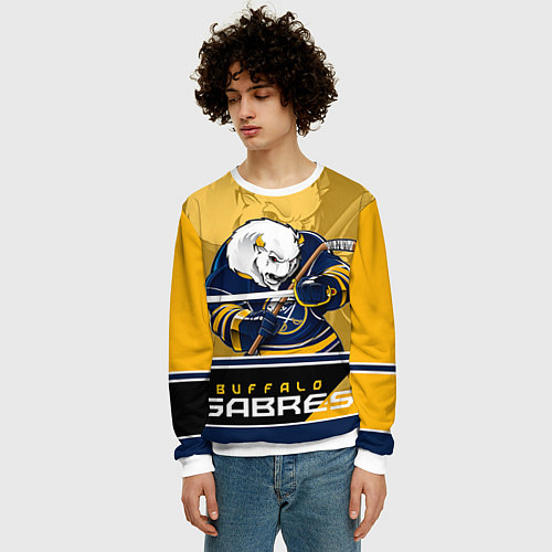 Мужской свитшот Buffalo Sabres / 3D-Белый – фото 3