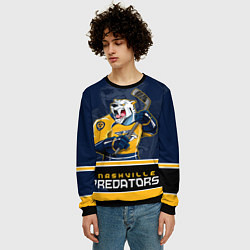 Свитшот мужской Nashville Predators, цвет: 3D-черный — фото 2