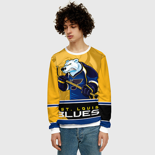 Мужской свитшот St. Louis Blues / 3D-Белый – фото 3