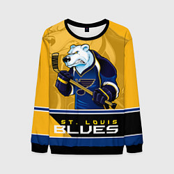 Свитшот мужской St. Louis Blues, цвет: 3D-черный