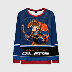 Свитшот мужской Edmonton Oilers, цвет: 3D-красный