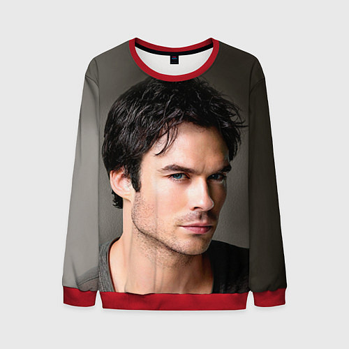Мужской свитшот Ian Somerhalder / 3D-Красный – фото 1