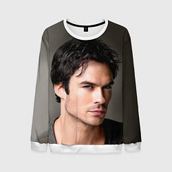 Свитшот мужской Ian Somerhalder, цвет: 3D-белый