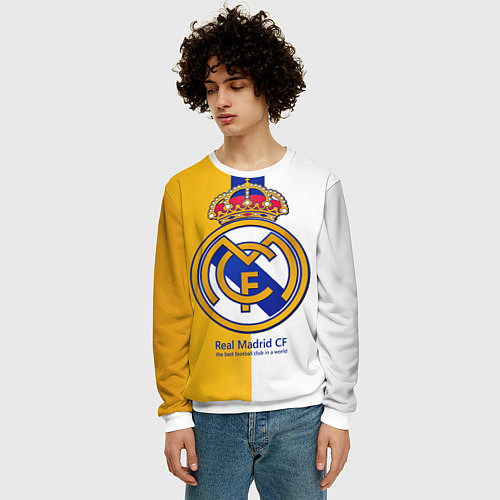 Мужской свитшот Real Madrid CF / 3D-Белый – фото 3