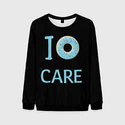 Свитшот мужской I Donut care, цвет: 3D-черный