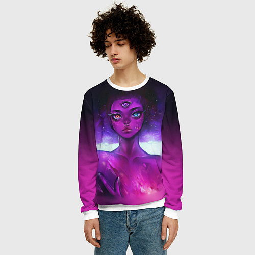 Мужской свитшот Космос / 3D-Белый – фото 3