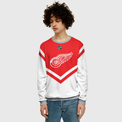 Свитшот мужской NHL: Detroit Red Wings, цвет: 3D-меланж — фото 2