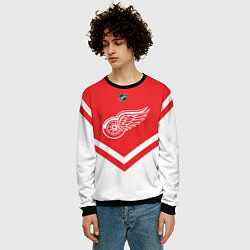 Свитшот мужской NHL: Detroit Red Wings, цвет: 3D-черный — фото 2